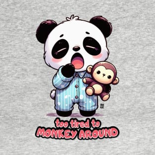 Cute Sleepy Panda Kids' Graphic Tee | Cozy Panda Pajama | Light T-Shirt